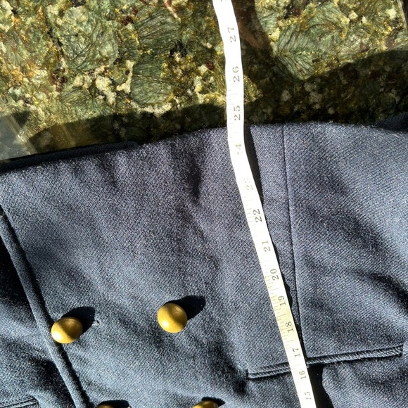 Old Navy Wool Blend Classic Pea Coat. Gold Buttons. Pockets. EUC. Nautical. Lg - Picture 13 of 15